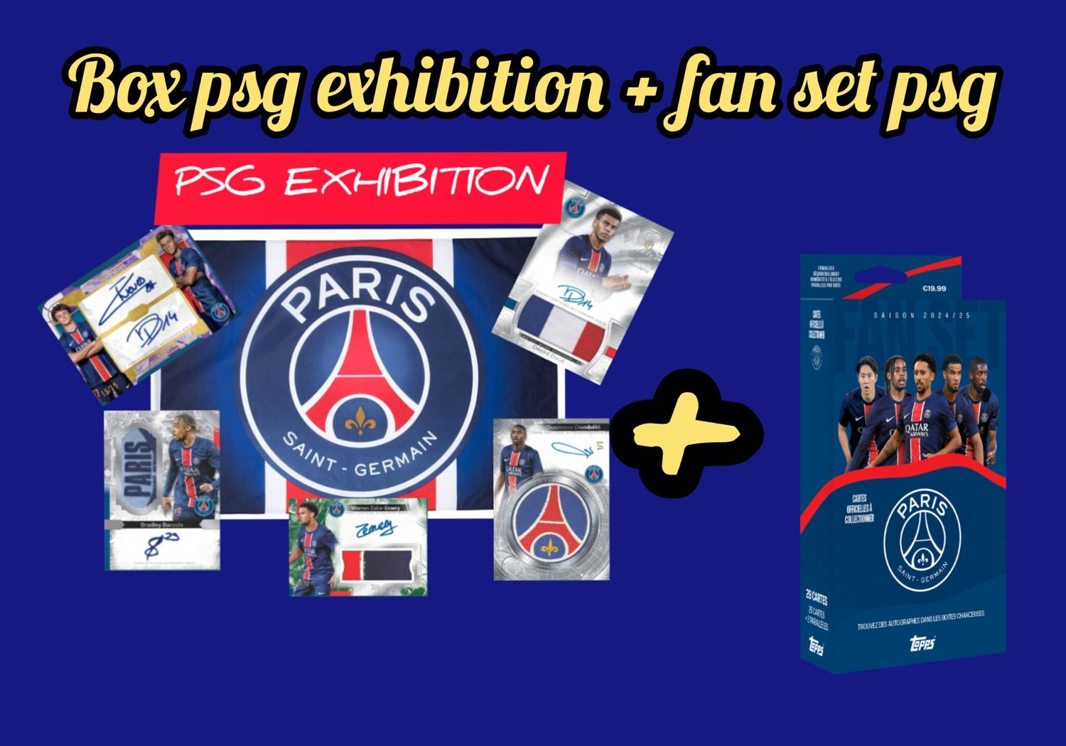 Box Paris Saint Germain exhibition + 1 fan set psg