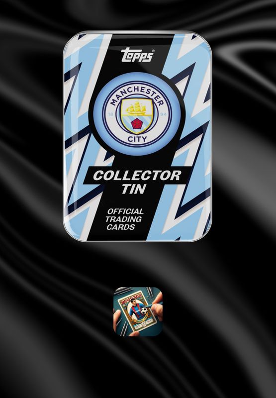 Topps collector tin's Manchester city 2025
