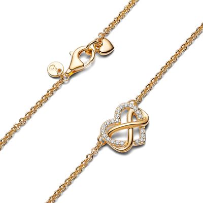 Infinity gold-plated necklace