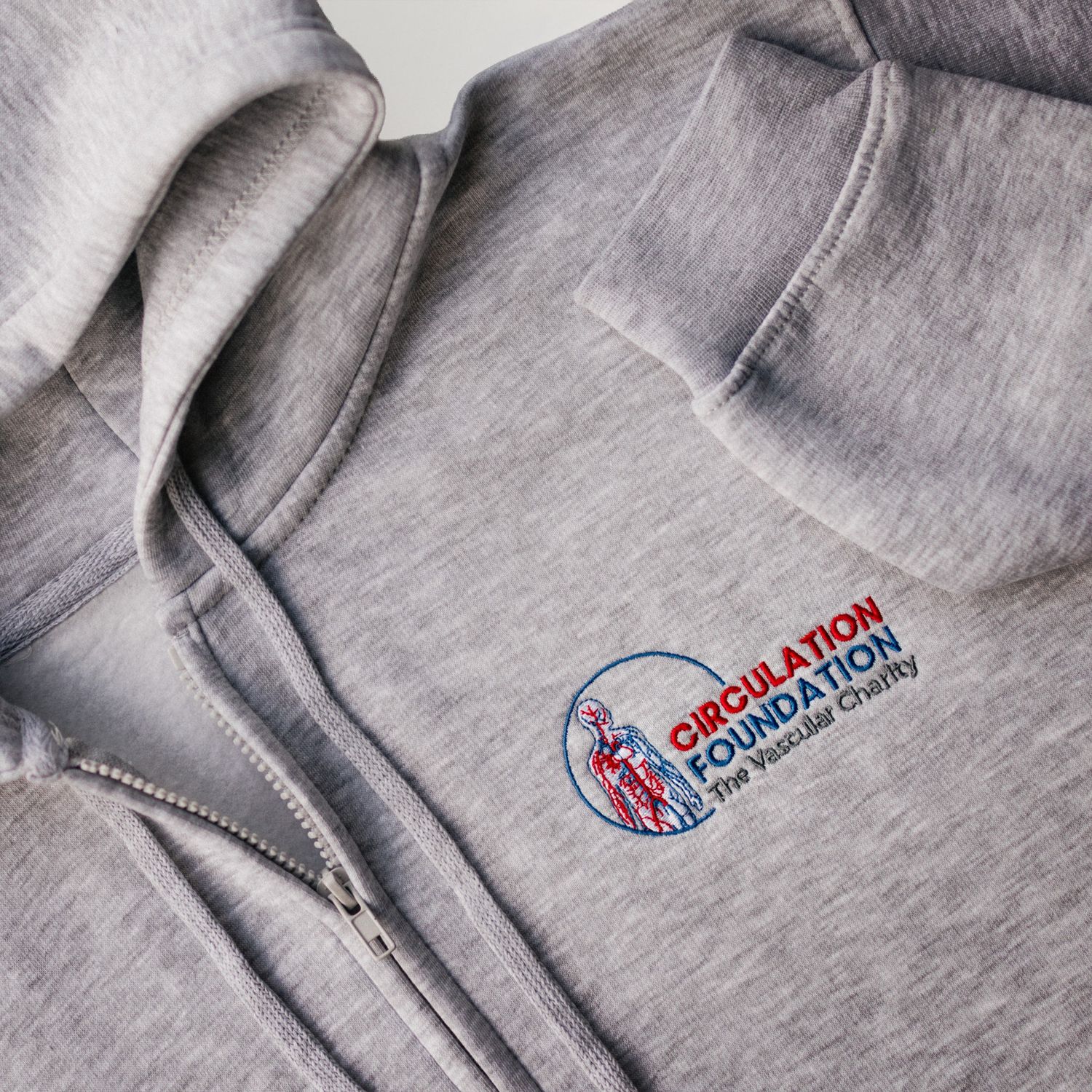 Embroidered Zip Hoodie