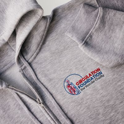 Embroidered Zip Hoodie