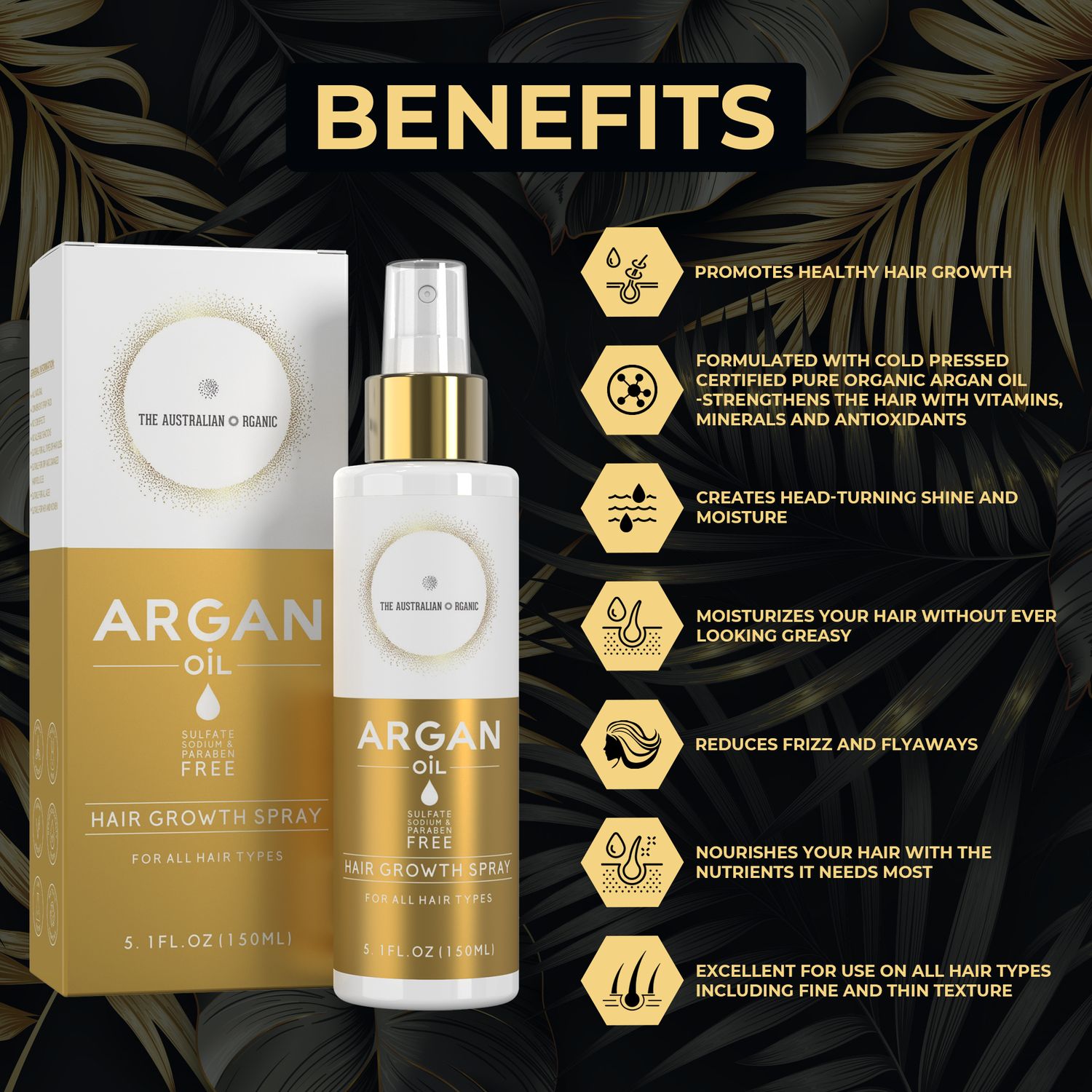 Stop Hair Loss &amp; Fast Hair Growth for Dry Aged Hair Type - 10 Minute Miracle - Spray 100ml