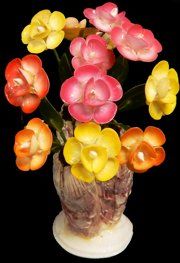 One Barnacle Base with Cay Cay Flower Arrangement measuring 9 to 10 inches******