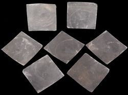 One Capiz shell, square-shaped and without a hole, measuring 2x2 inches*******