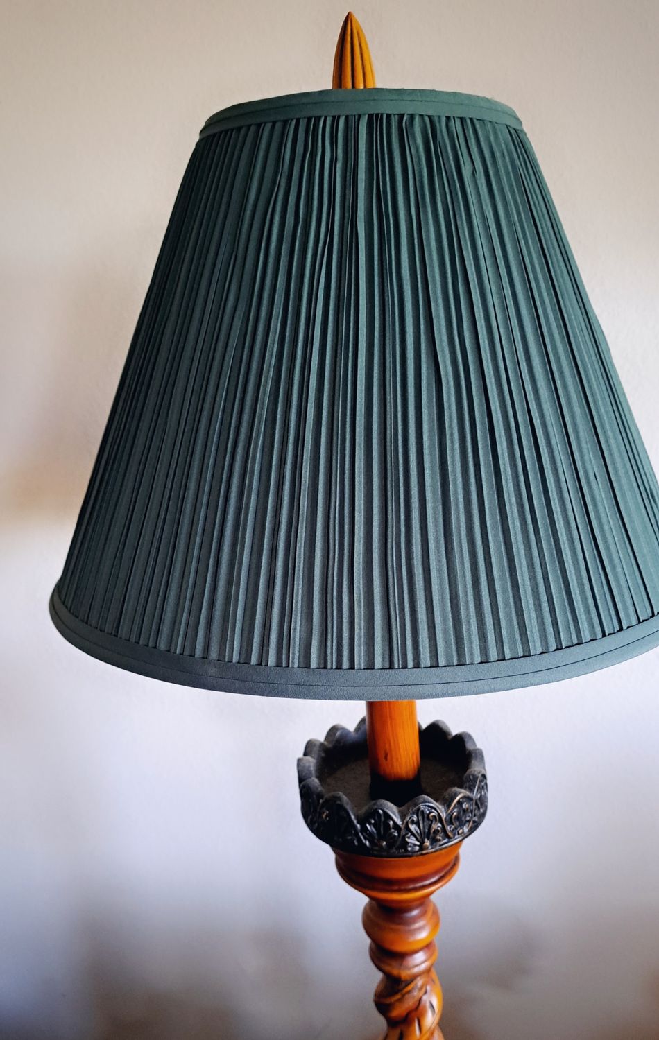 A 10x18x15&quot;Slate Blue mushroom pleat lampshade