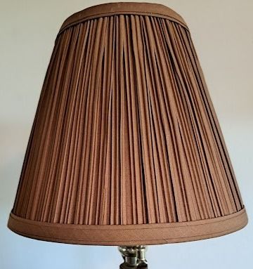 A 5x10x8&quot; Brown mushroom pleat lampshade