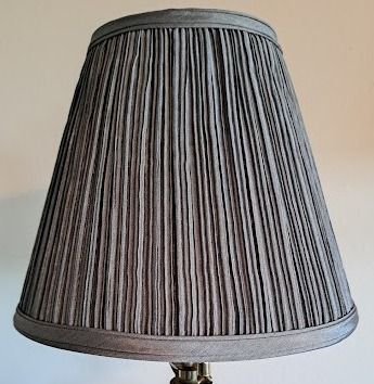 A 5x10x8&quot; Gray mushroom pleat lampshade