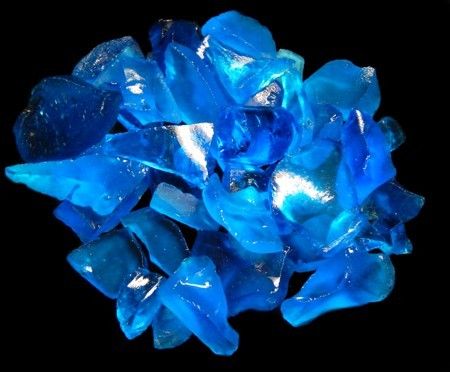 Teal Color Sea Glass measuring 1/2 to 2" Sold by the 1/4 pound