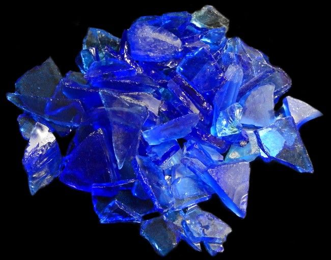 Caribbean Blue Sea Glass measuring 1/2 to 2 3/4" Sold by the 1/4 pound