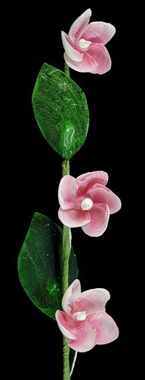 Cay Cay Pink Shell Flower Stem measuring 11"