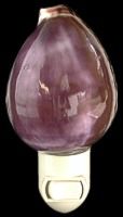 Purple Top Cowrie Shell Hand Crafted Nitelite measuring 3" Sold Each