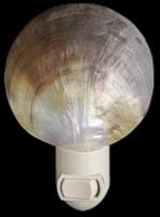 Polished Black Lip Oyster Shell Hand Crafted Nitelite  measuring 3" Sold Each