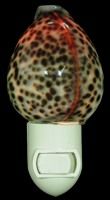 Tiger Cowrie Hand Crafted Shell Nitelite measuring 4" Sold Each