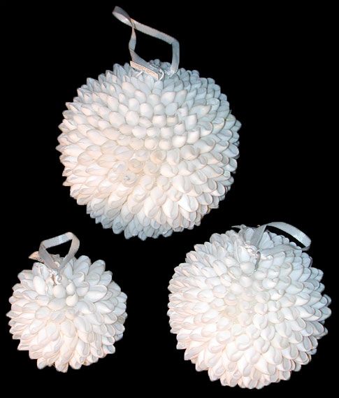 Bullet Ball Shell Hand Crafted Ornament measuring 4"  OUT OF STOCK