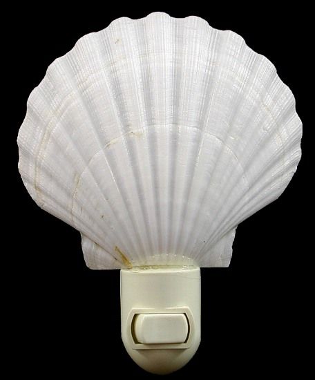 Nite Lite White Scallop 4" Sold Each  ##
