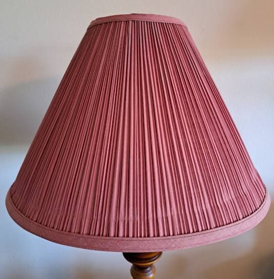 Lampshade 7x16x12" Mauve Mushroom Pleat Sold Each