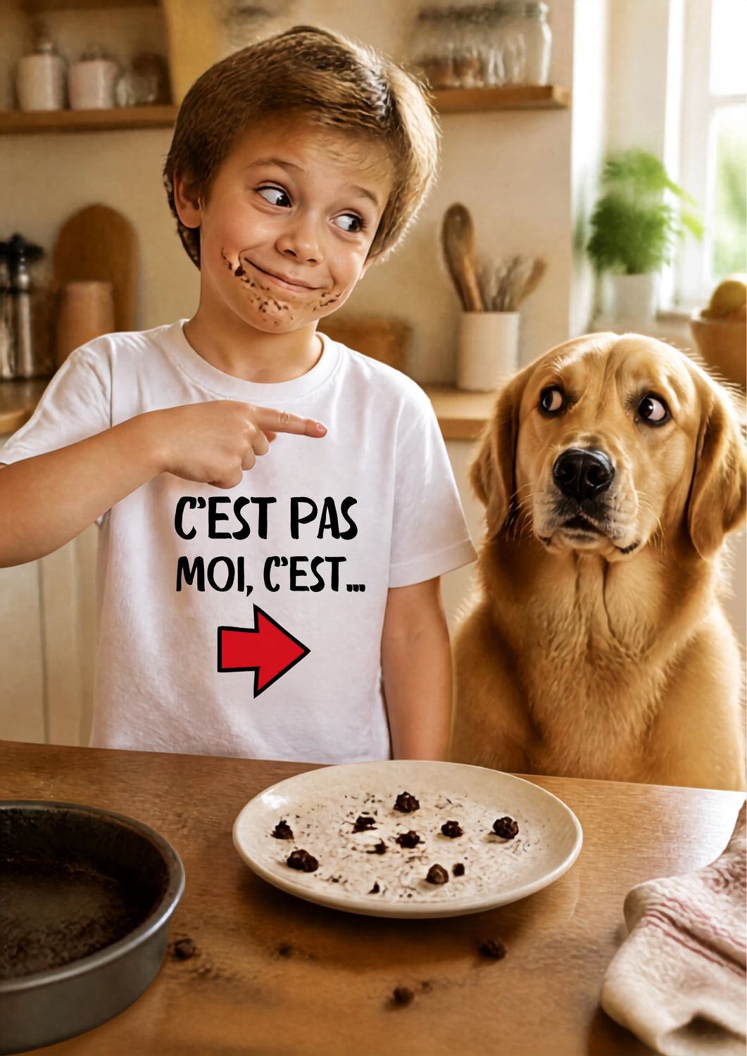 T-shirt enfant "c'est pas moi..."