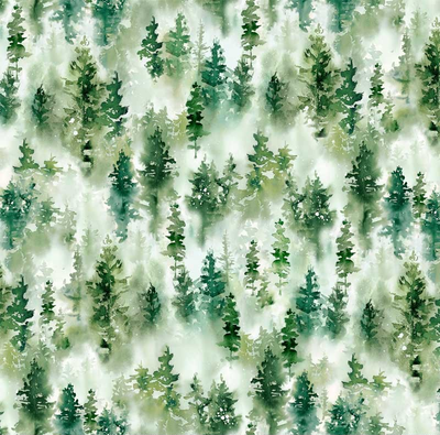 Misty Vistas Green Trees