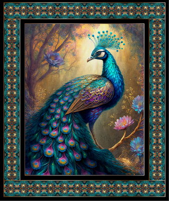 Resplendent - Peacock Panel
