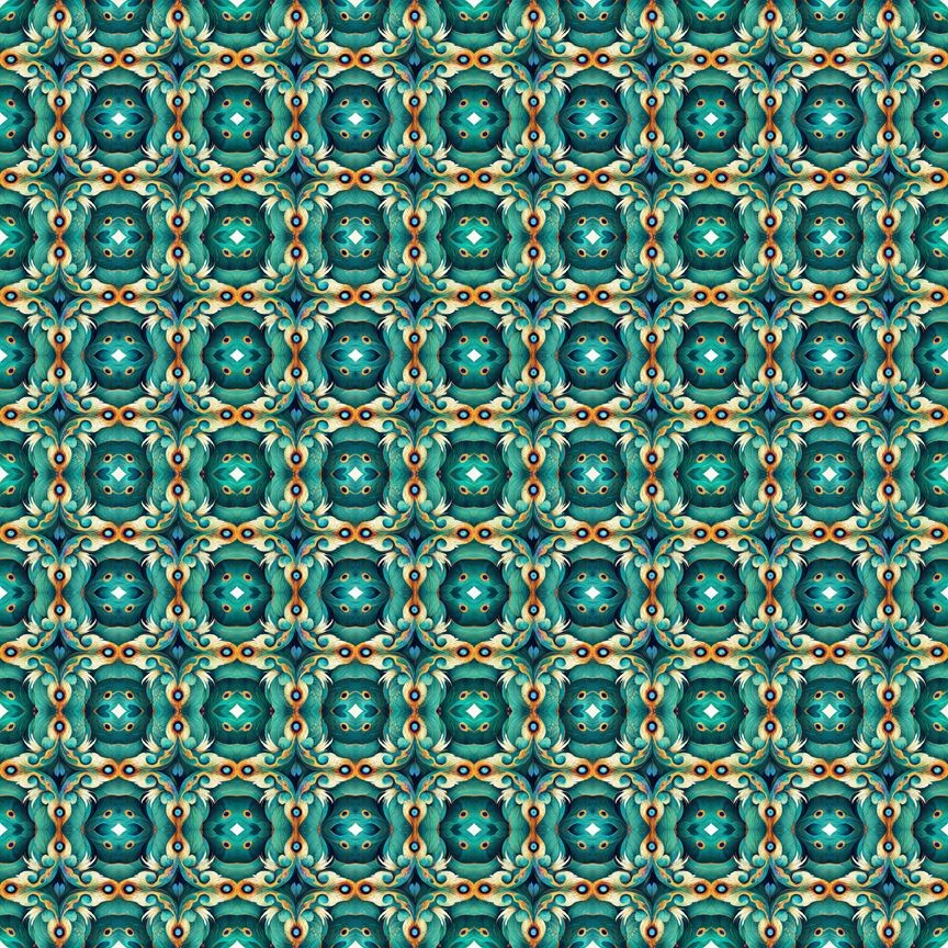 Resplendent - Medallion - Teal