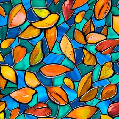 Tree of Life Blue Leaves Fabric