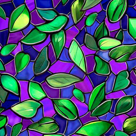 Tree of Life - Purple Leaves Fabric