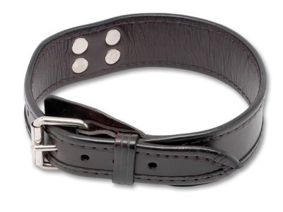 Mystique Halsband Leder Donkerbruin