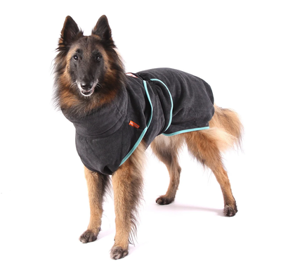 SuperFurDogs Badjas Classic Chillcoat Antraciet Grijs Extra Small