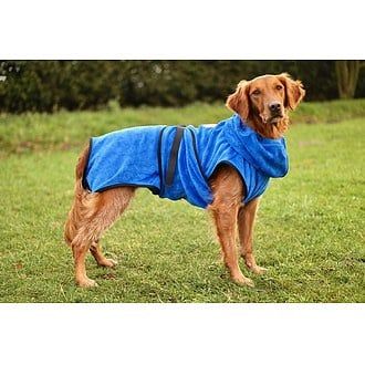 SuperFurDogs Badjas Premium Chillcoat Blauw SuperFurDogs Badjas Premium Chillcoat Blauw