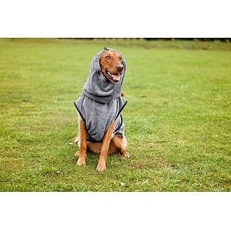 SuperFurDogs Badjas Premium Chillcoat Grijs