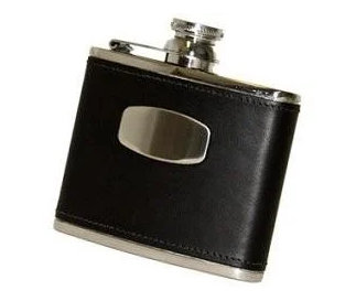 Bisley Heupfles Leder Zwart 114 ml