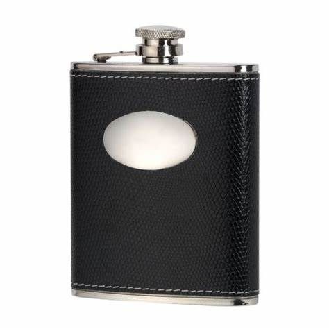 Bisley Heupfles Croco Leder Zwart 170 ml David Nickerson