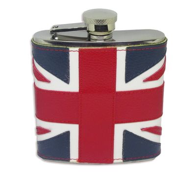 Bisley Heupfles Leder Union Jack 170 ml