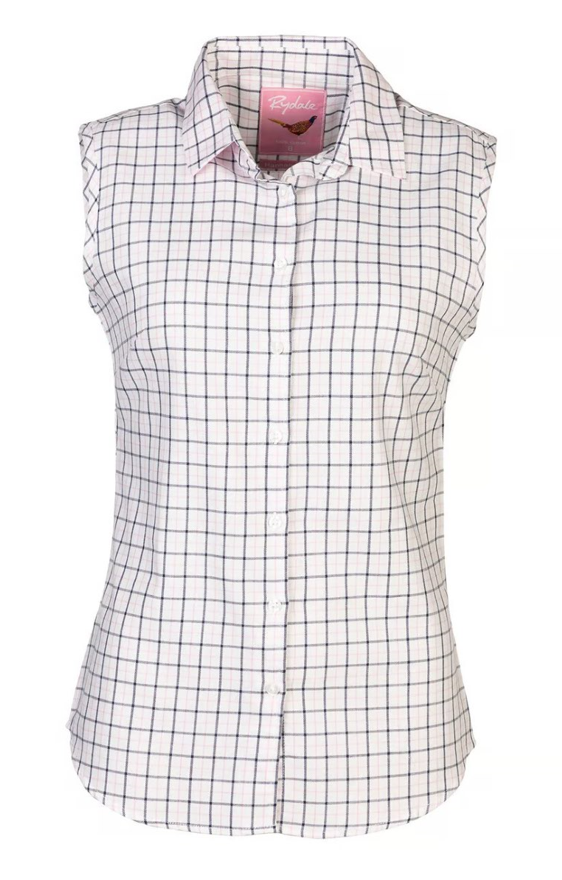 Rydale Dames Hannah Country Shirt Ellie Navy Zonder Mouwen
