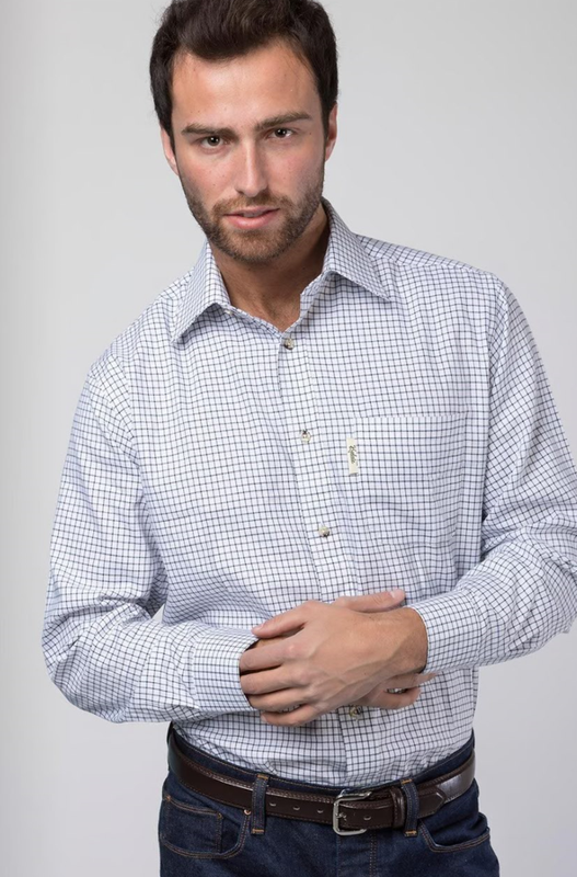 Rydale Heren Market Day Country Shirt Dark Navy