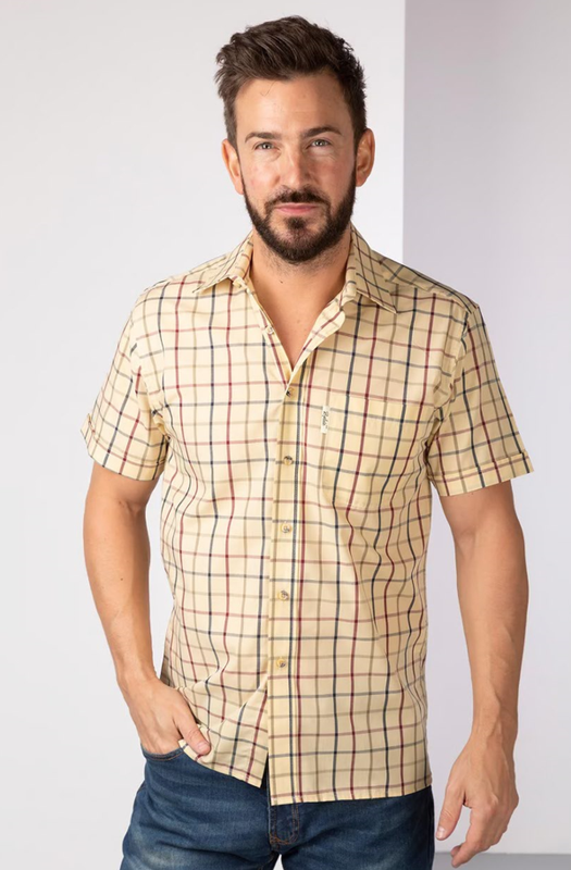Rydale Heren Ebberston Sand Shirt Korte Mouwen