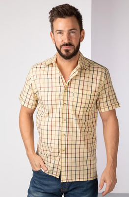 Rydale Heren Ebberston Sand Shirt Korte Mouwen