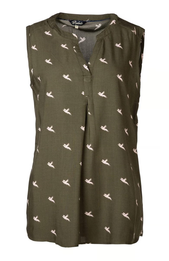 Rydale Dames Wistow II Flying Pheasant Blouse Zonder Mouwen Khaki