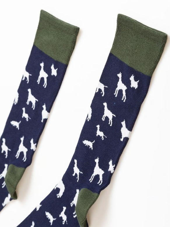 Rydale Sokken Heren Multi Dog Navy/Khaki