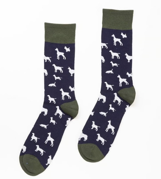Rydale Sokken Heren Multi Dog Navy/Khaki