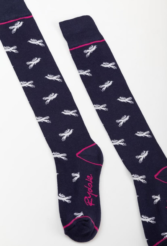 Rydale Sokken Dames Flying Pheasant Kniekousen Navy
