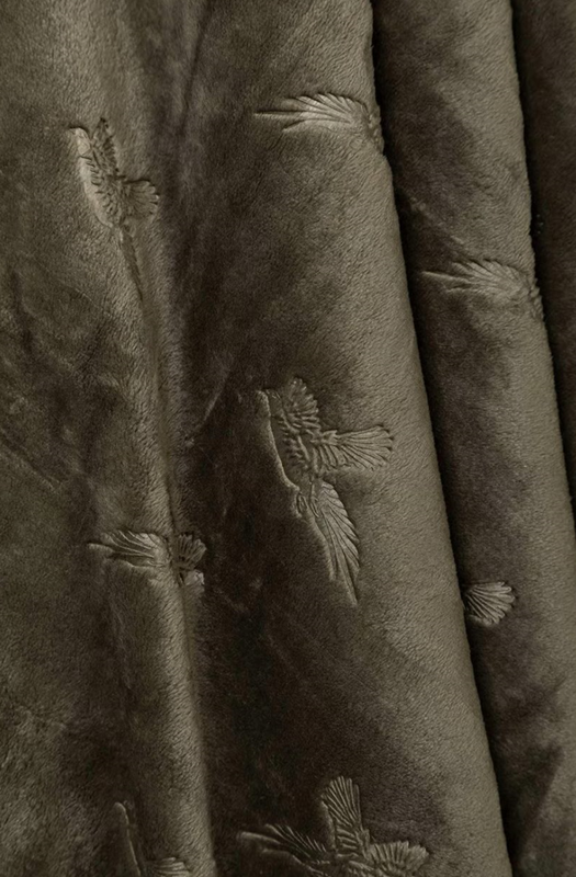 Rydale Cowlam Plush Patterned Fleece Sprei Khaki Pheasant