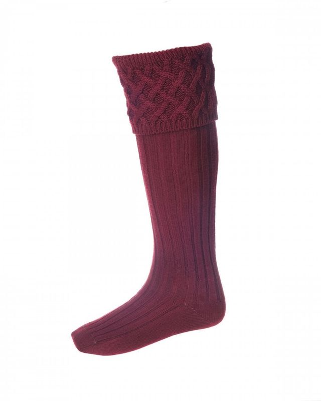 House Of Cheviot Sokken Heren Burgundy