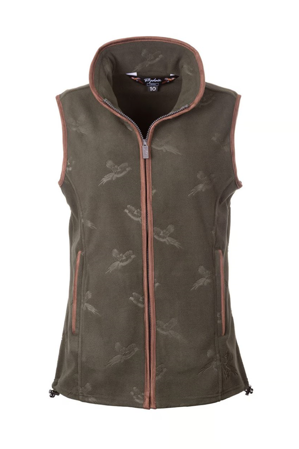 Rydale Dames Haxby Fazant Fleece Gilet Khaki