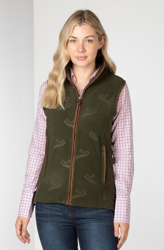 Rydale Dames Haxby Fazant Fleece Gilet Khaki