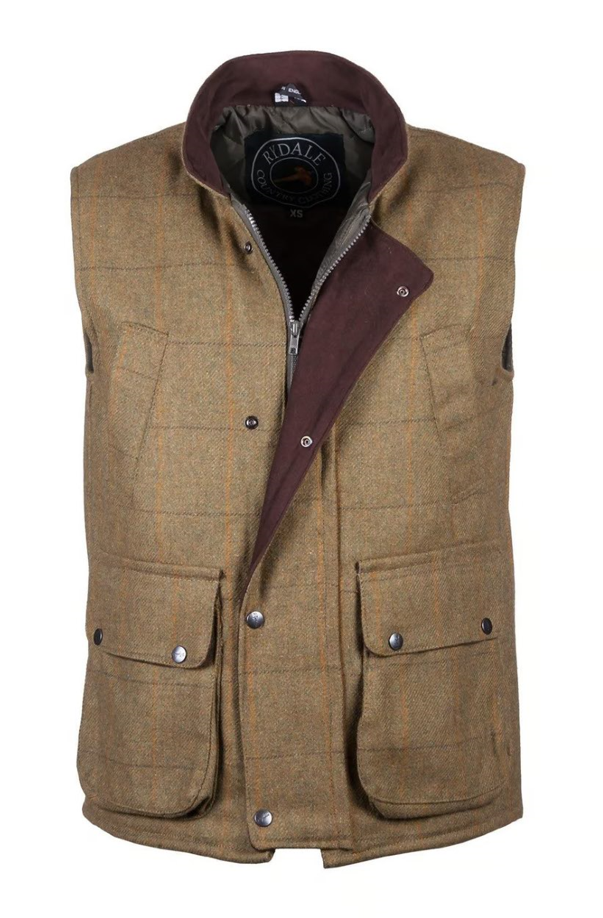 Rydale Heren Derby Tweed Gilet Mid Check