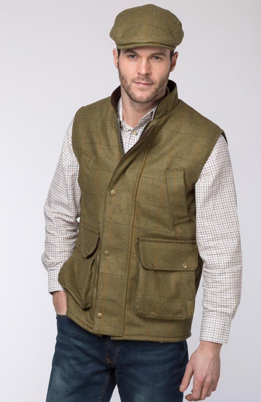 Rydale Heren Derby Tweed Gilet Mid Check