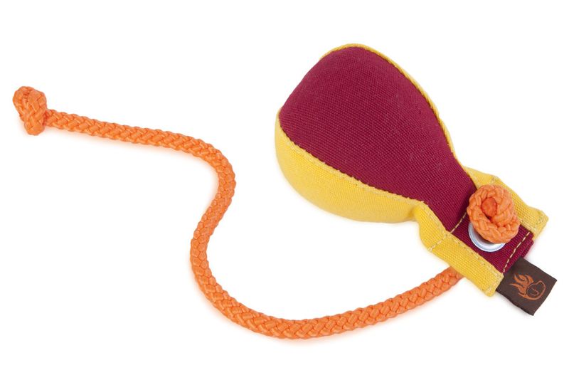Firedog Dummy Ball Markeer 150 Gram Wijnrood/Geel