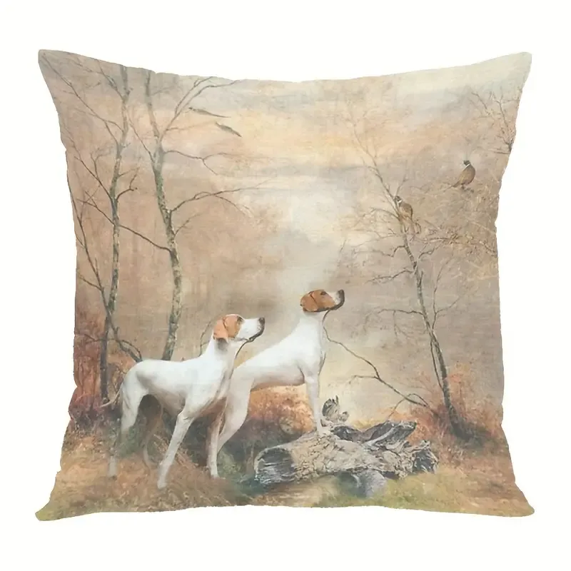 Kussenhoes Engelse Pointer en Fazanten
