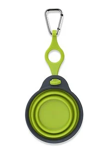 Vouwbaar Drinkbakje met Flessenhouder Groen